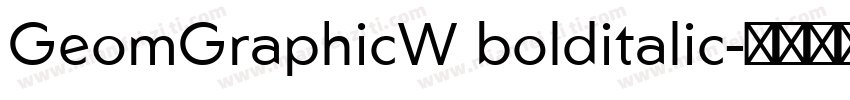 GeomGraphicW bolditalic字体转换